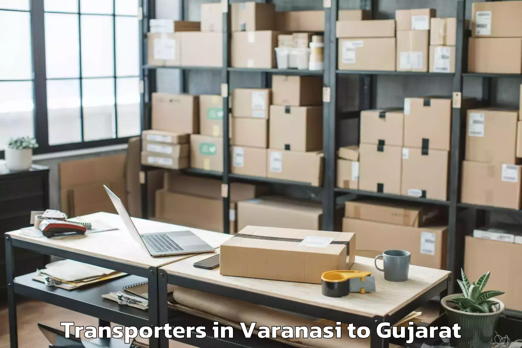 Book Varanasi to Ganpat University Mehsana Transporters Online